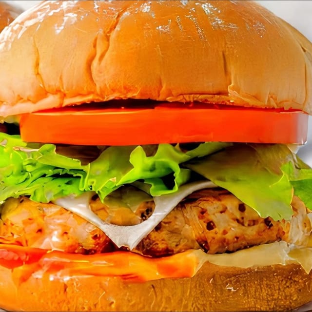 Buffalo Chicken Tender Burger.